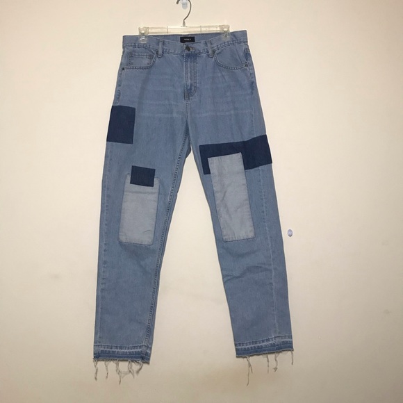 Forever 21 Denim - Patch denim straight jeans XL 33 foreve 21